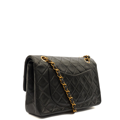 Chanel Cross Body Classic Double Flap - Small in Black, Lambskin Leather — Top View