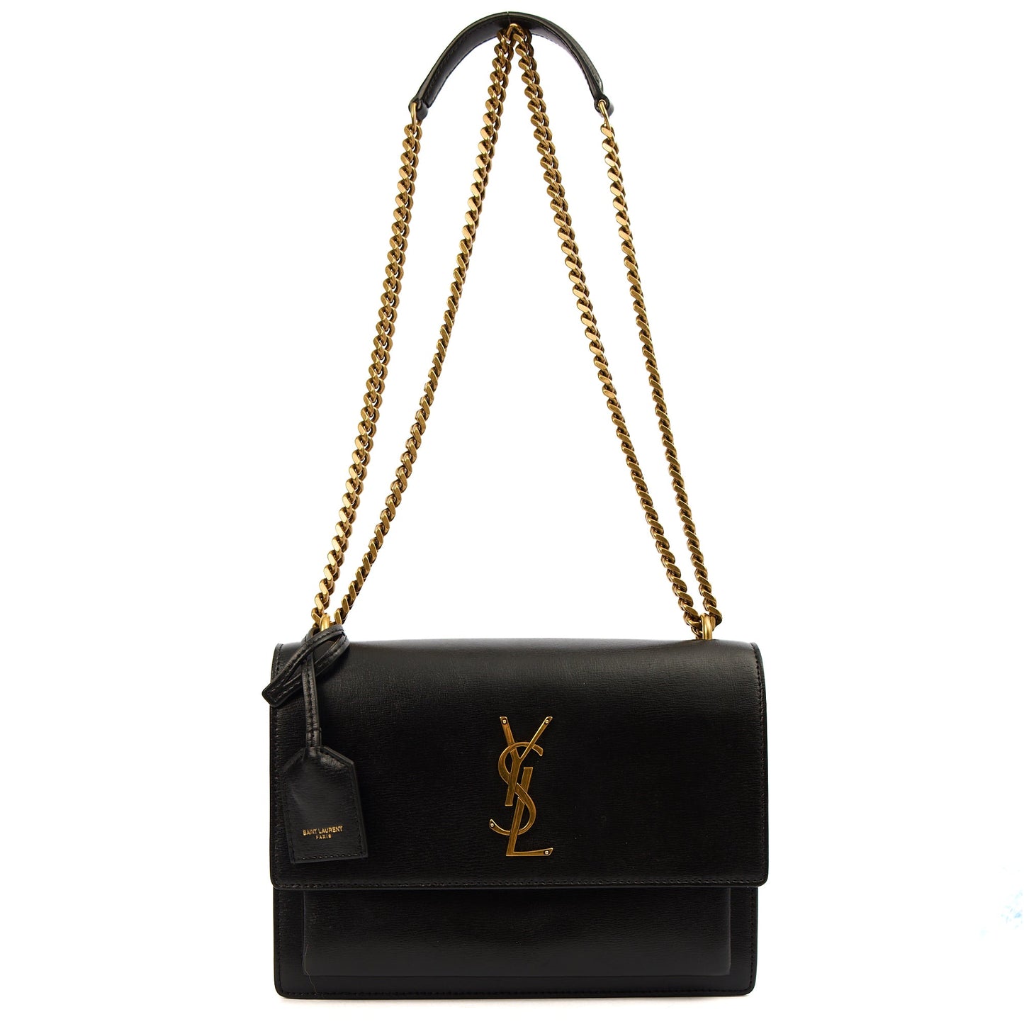 Saint Laurent Cross Body Sunset - Medium in Black, Leather — Side View