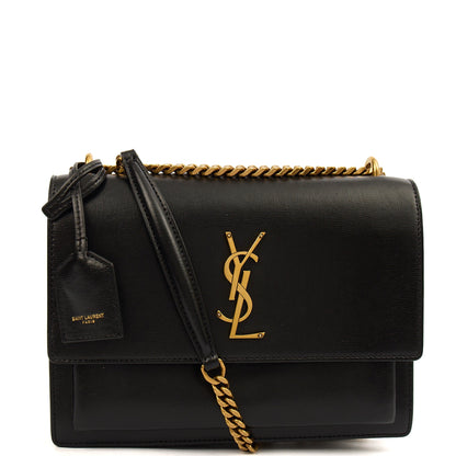 Saint Laurent Cross Body Sunset - Medium in Black, Leather — Alternate View 7