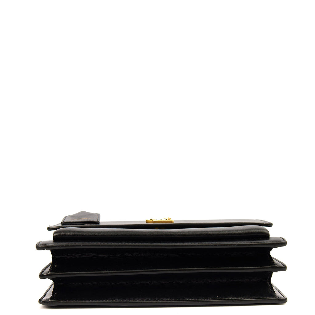 Saint Laurent Cross Body Sunset - Medium in Black, Leather — Lifestyle View