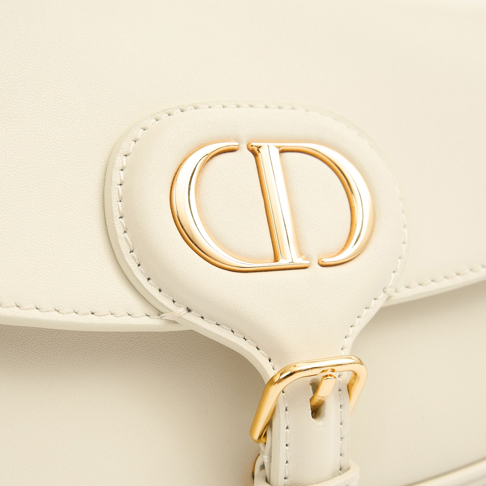 Christian Dior Shoulder Bag Bobby - Small in White, Calfskin — Detail View