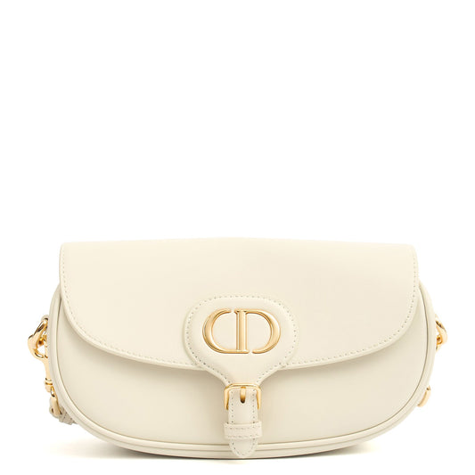 Christian Dior Shoulder Bag Bobby - Small in White, Calfskin — Front View