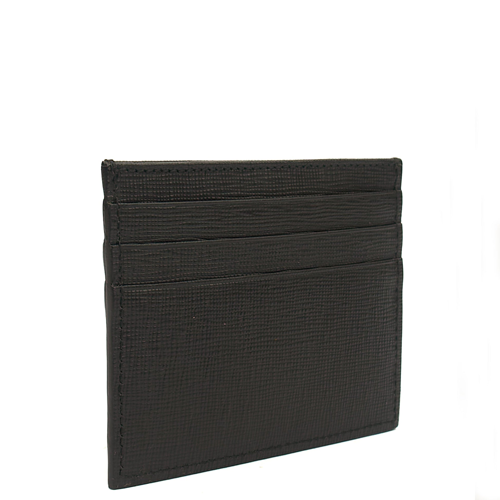 Fendi Wallet Card Holder in Black, Leather — Alternate View 9