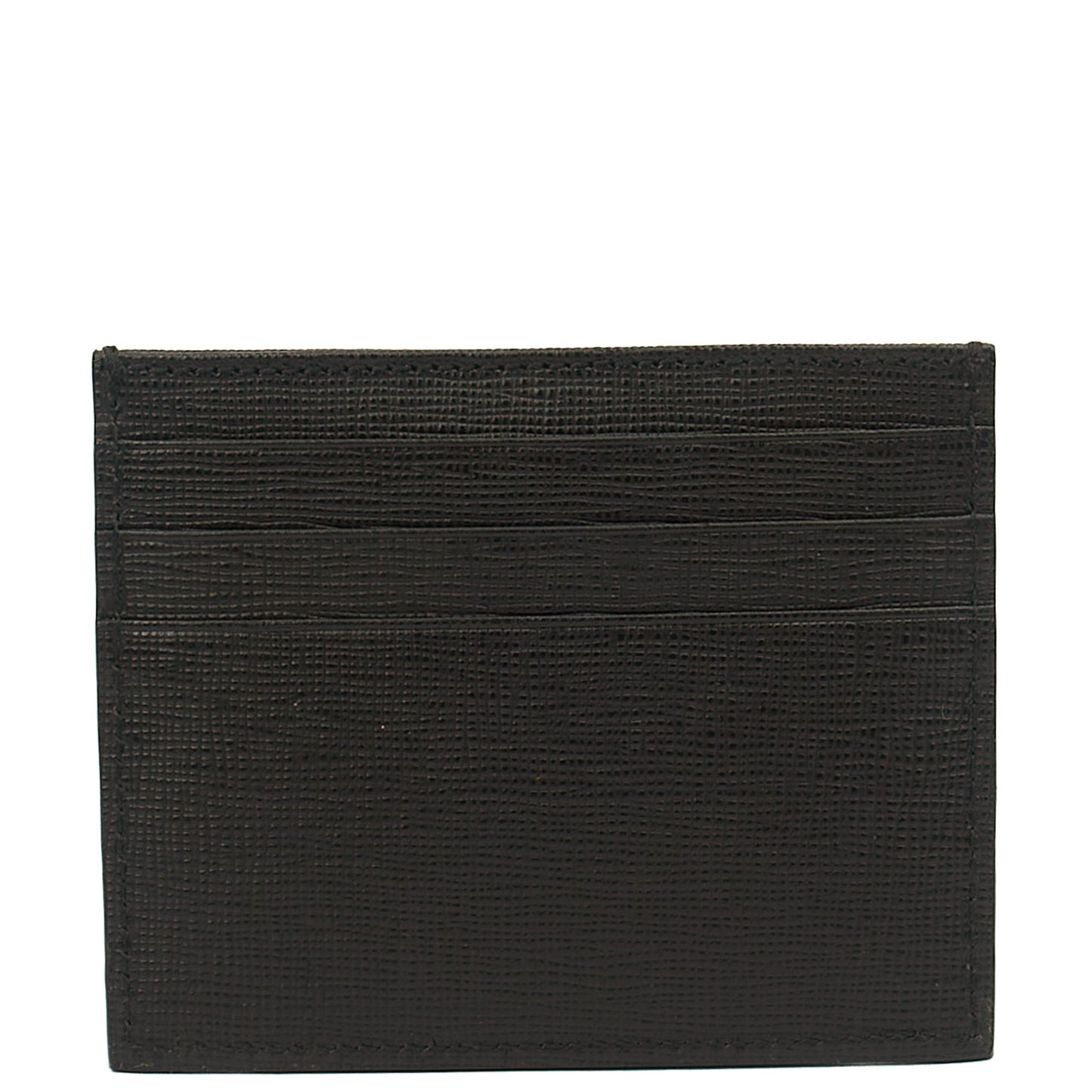Fendi Wallet Card Holder in Black, Leather — Back View