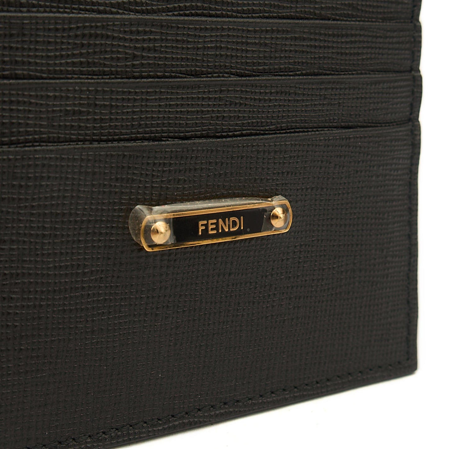 Fendi Wallet Card Holder in Black, Leather — Alternate View 19