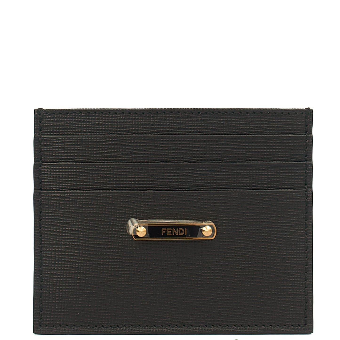 Fendi Wallet Card Holder in Black, Leather — Alternate View 15
