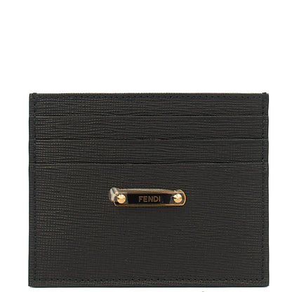 Fendi Wallet Card Holder in Black, Leather — Alternate View 8