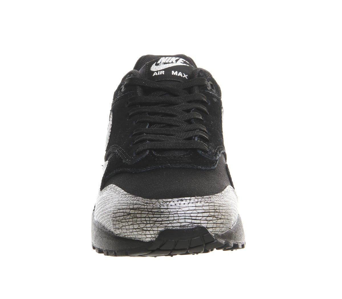 Nike Air Max 1 'Black Metallic Silver' — UK 3 | EU 35.5 | US 3.5 — Top View
