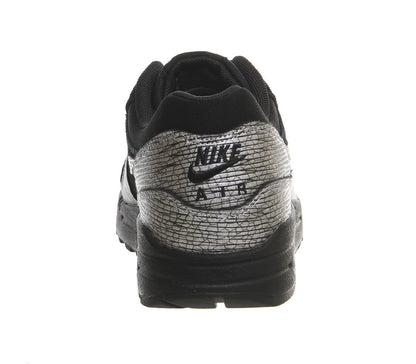 Nike Air Max 1 'Black Metallic Silver' — UK 3 | EU 35.5 | US 3.5 — Back View
