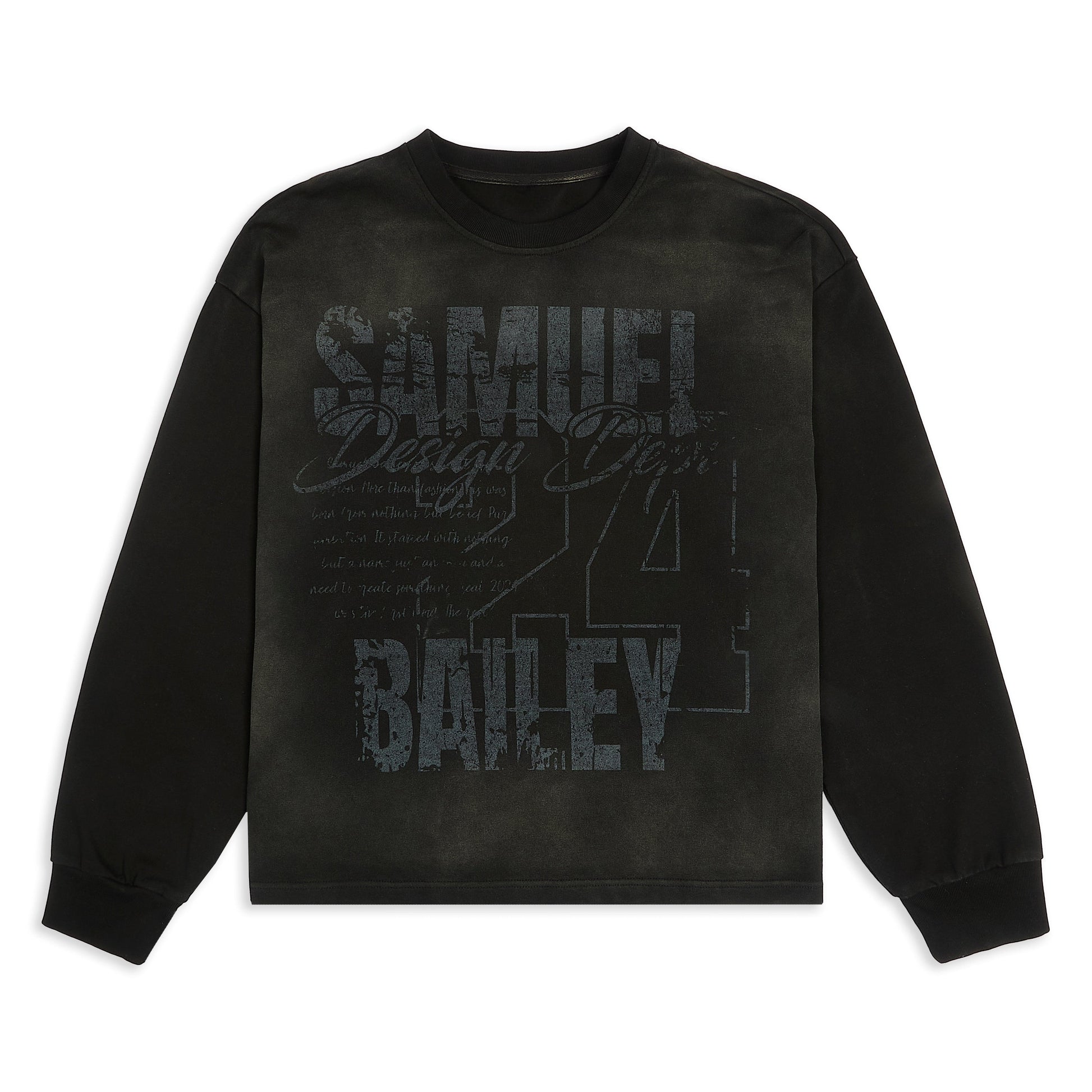 Samuel Bailey Signature Washed Long Sleeve Tee — S — Front View