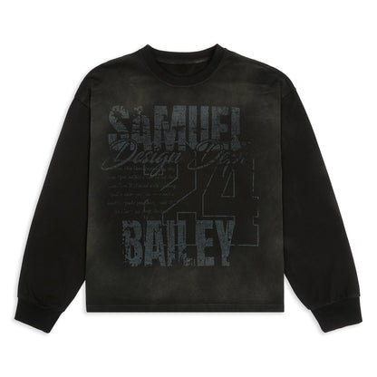 Samuel Bailey Signature Washed Long Sleeve Tee — S — Front View