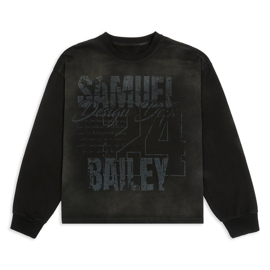 Samuel Bailey Signature Washed Long Sleeve Tee — S — Front View