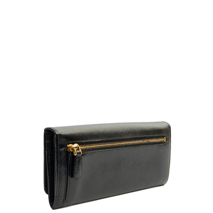Prada Wallet Wallet in Black, Patent Leather — Side View