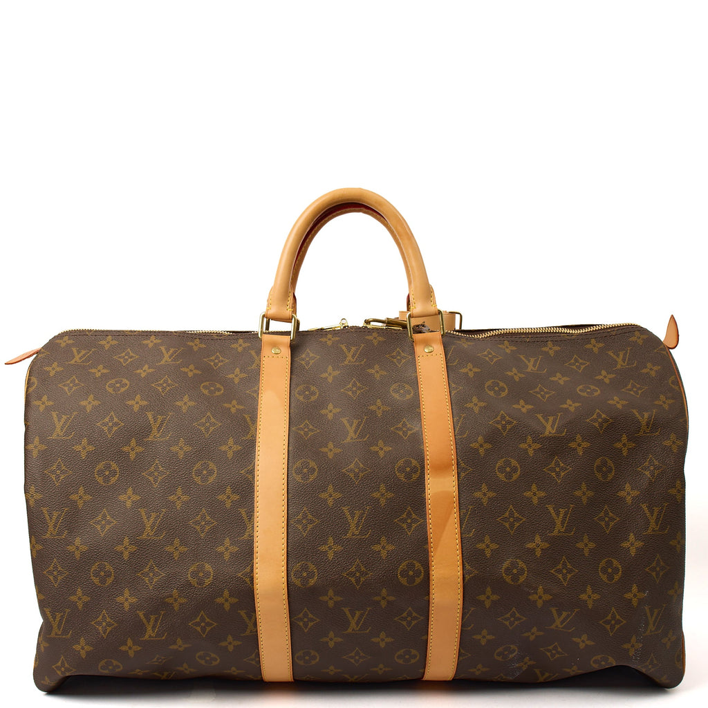 Louis Vuitton Tote Keepall 60 in Monogram, Canvas — Top View