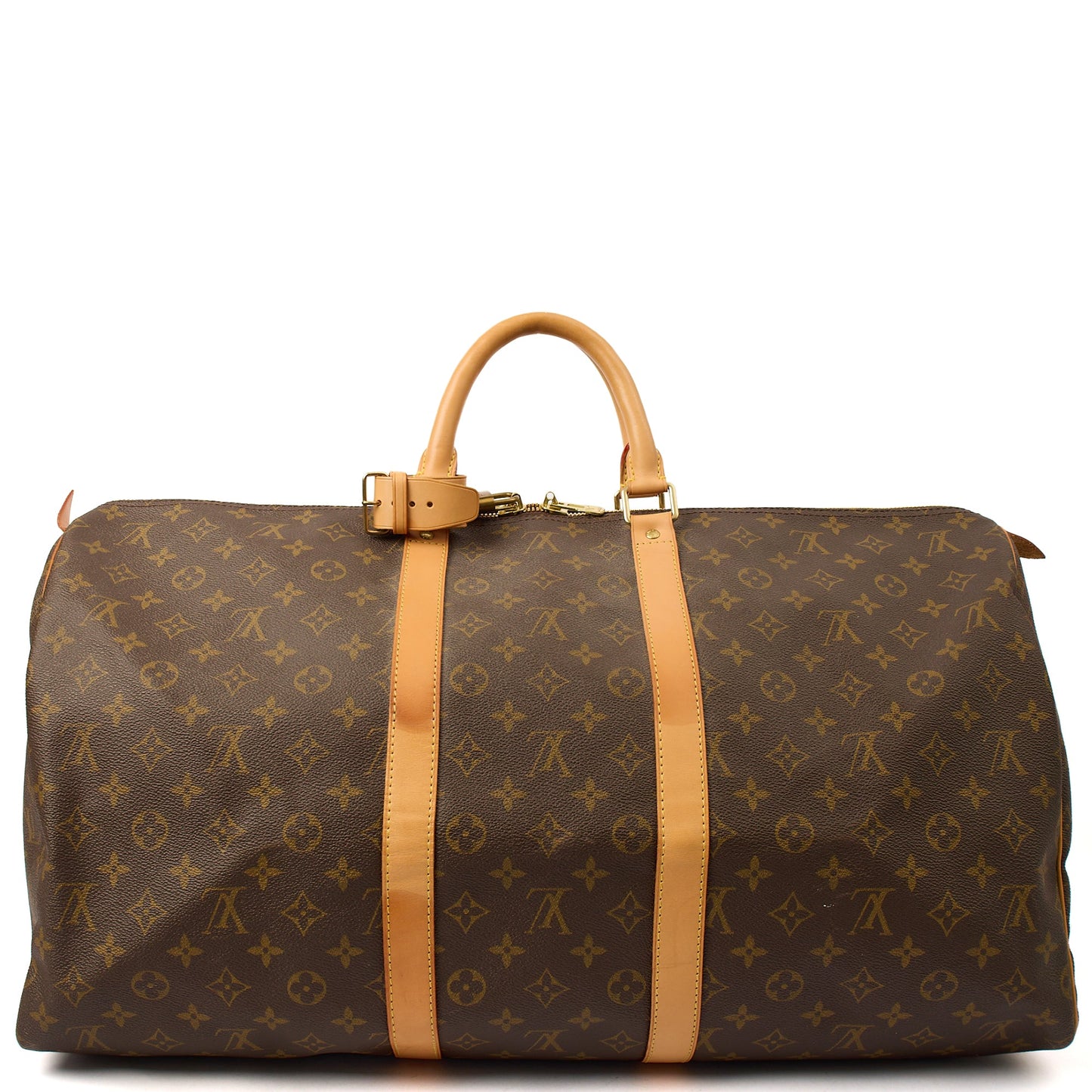 Louis Vuitton Tote Keepall 60 in Monogram, Canvas — Front View