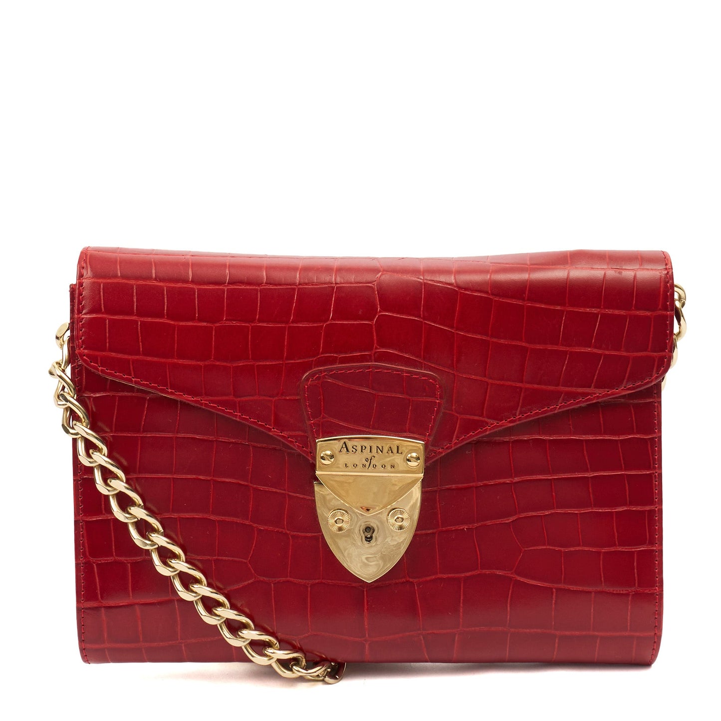 Aspinal of London Cross Body Mayfair - Mini in Red, Leather — Front View
