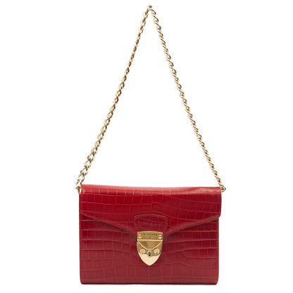Aspinal of London Cross Body Mayfair - Mini in Red, Leather — Lifestyle View