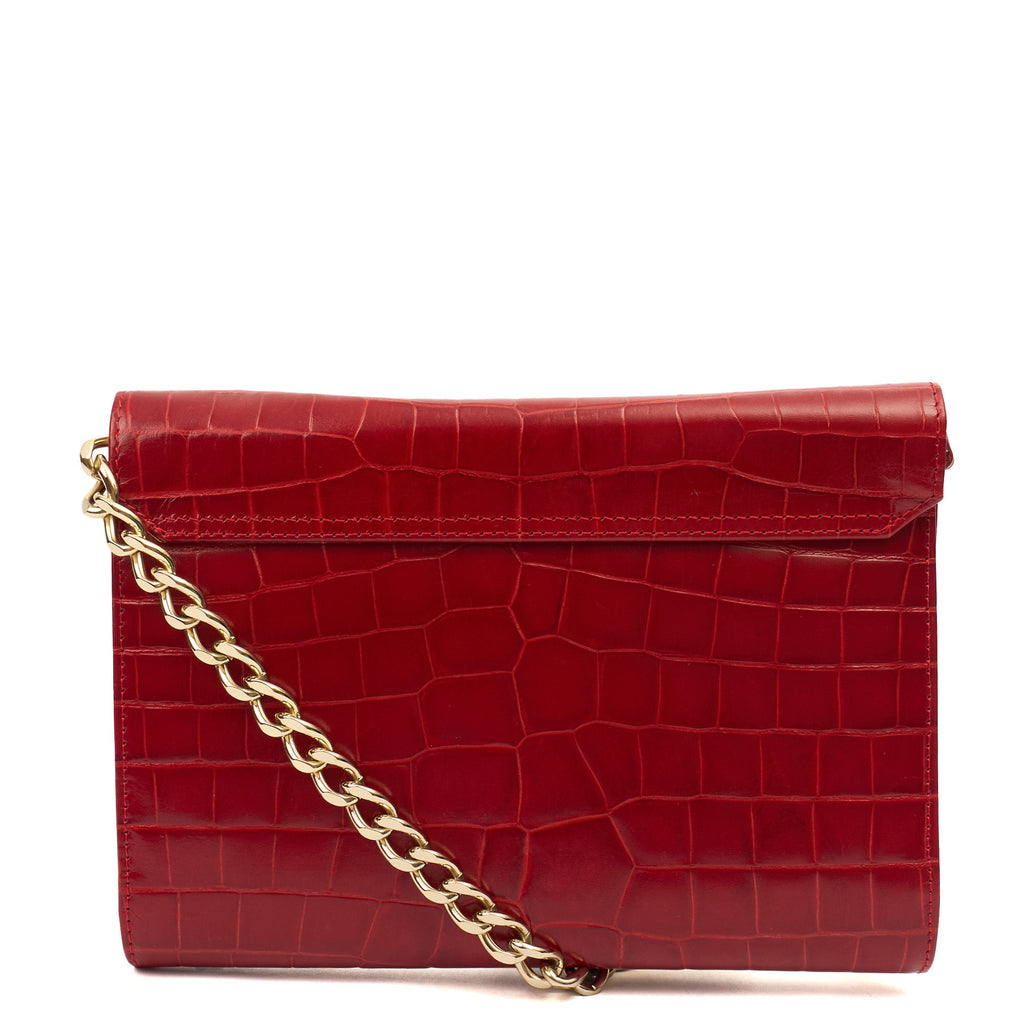 Aspinal of London Cross Body Mayfair - Mini in Red, Leather — Top View