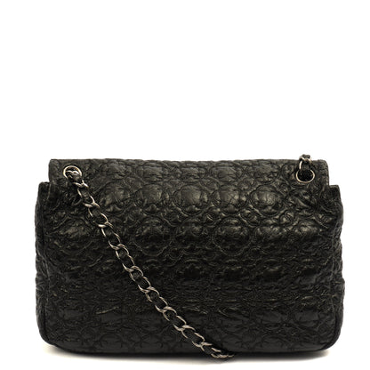 Chanel Shoulder Bag Flap Bag in Black, Leather — Top View