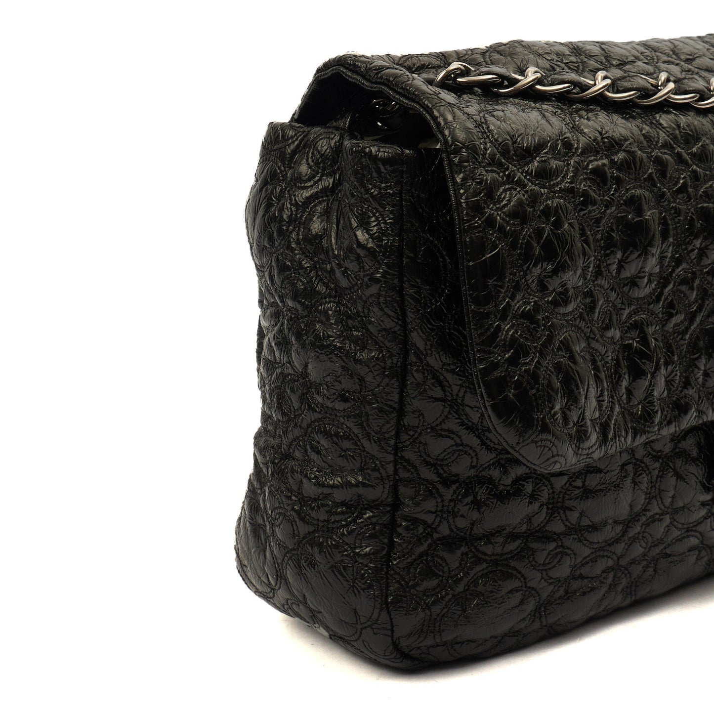 Chanel Shoulder Bag Flap Bag in Black, Leather — Alternate View 7