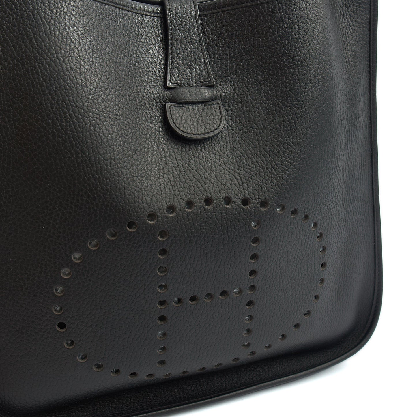 Hermes Evelyne 33 in Black, Togo Leather — Lifestyle View