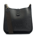 Hermes Evelyne 33 in Black, Togo Leather — Front View