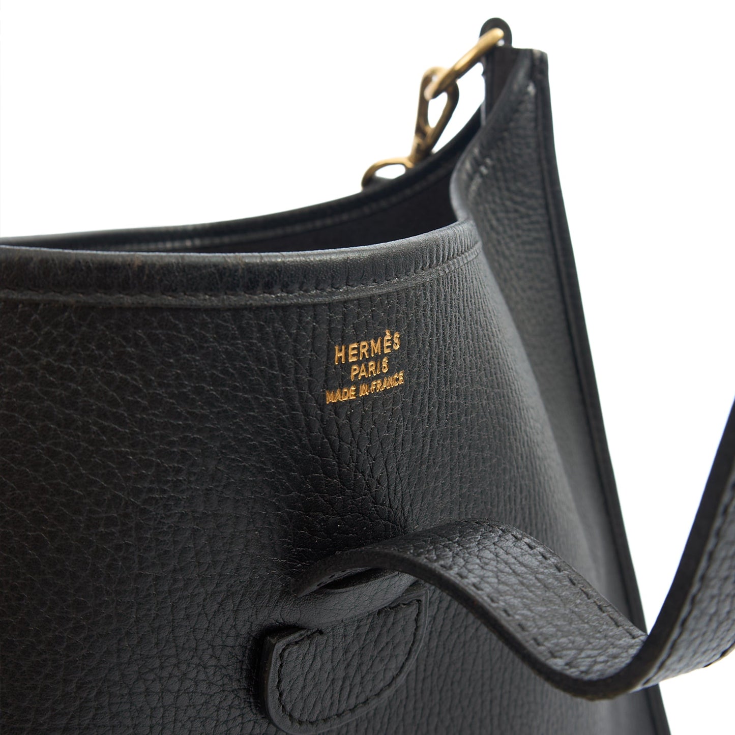 Hermes Evelyne 33 in Black, Togo Leather — Alternate View 17