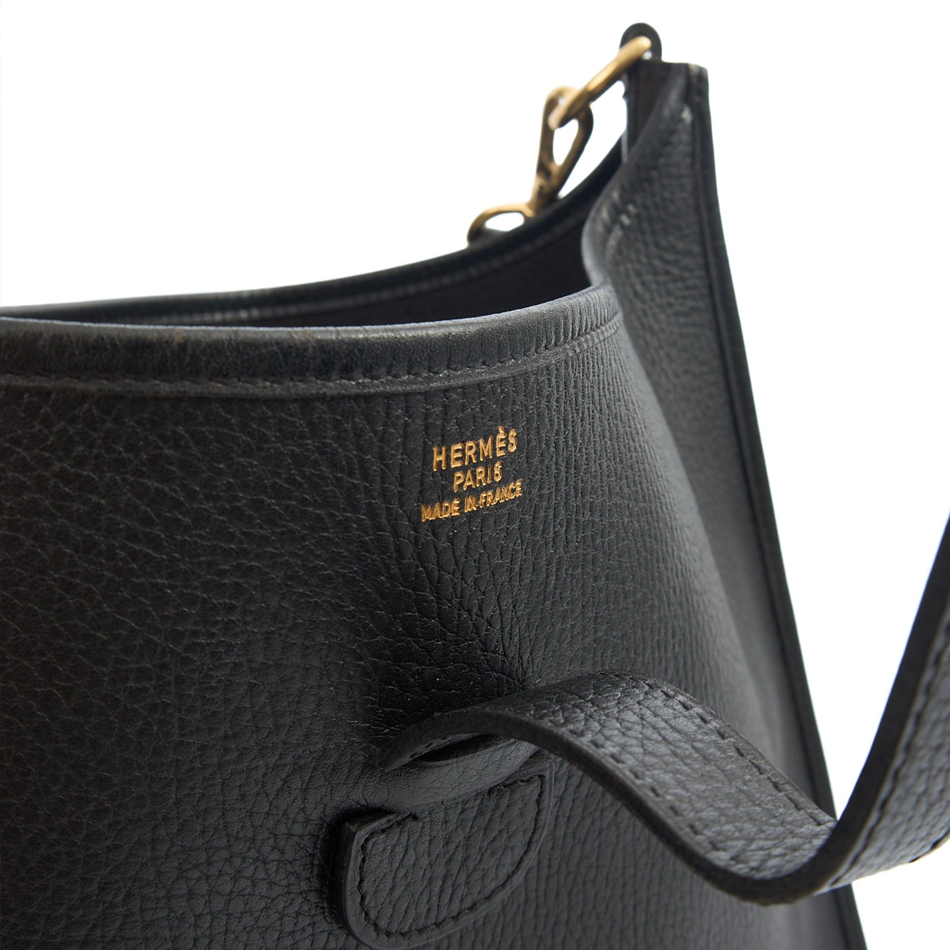 Hermes Evelyne 33 in Black, Togo Leather — Alternate View 17