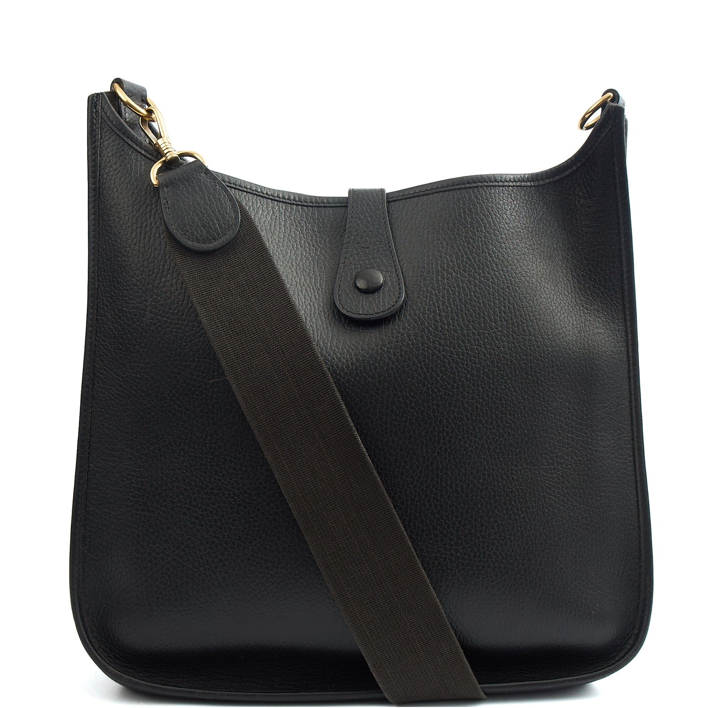 Hermes Evelyne 33 in Black, Togo Leather — Alternate View 12