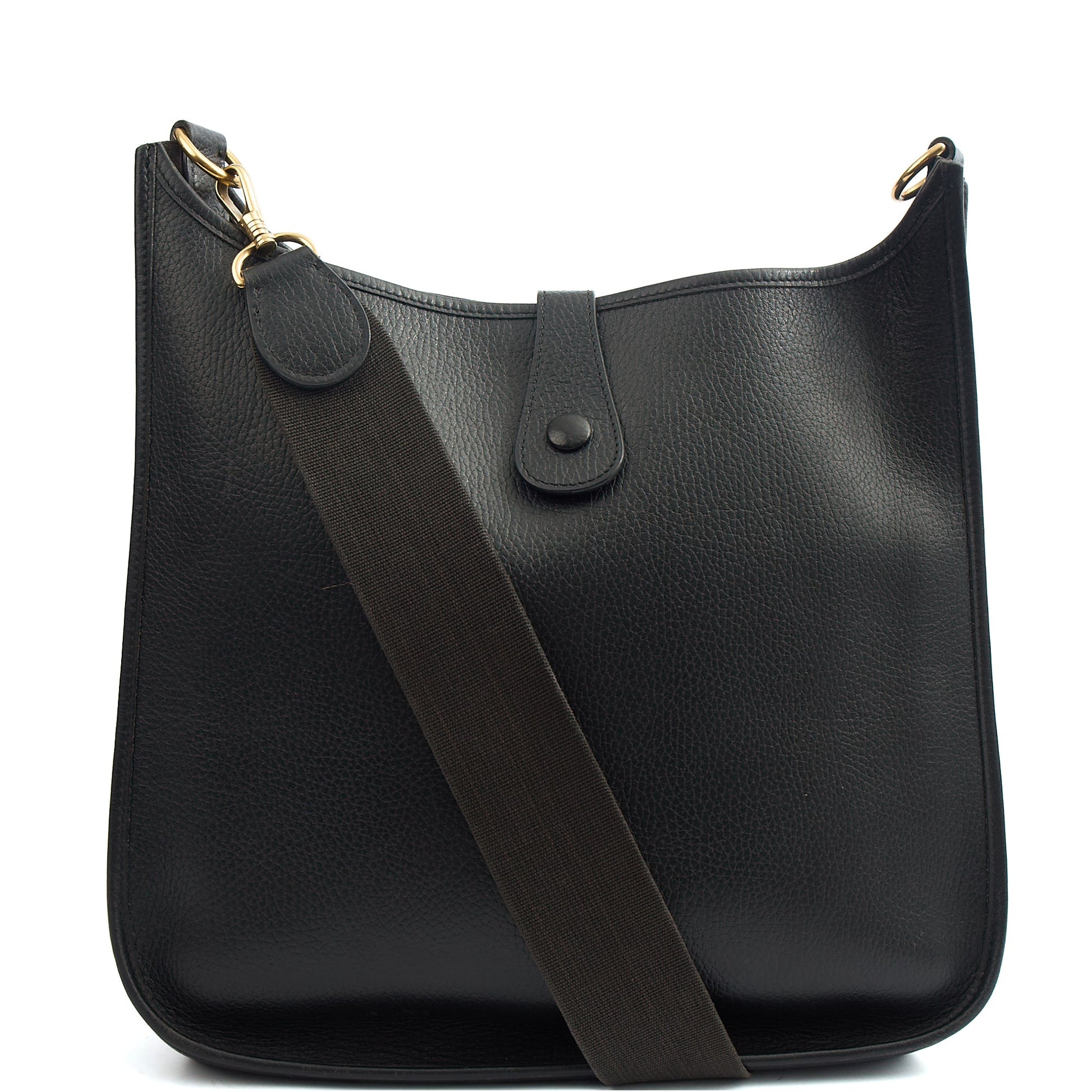 Hermes Evelyne 33 in Black, Togo Leather — Alternate View 12