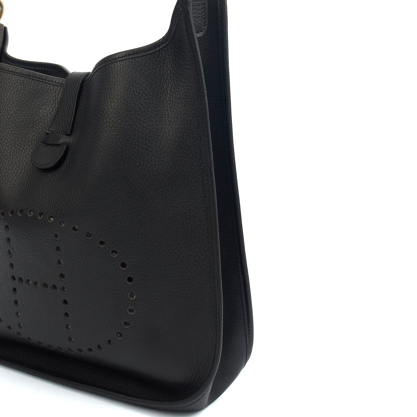 Hermes Evelyne 33 in Black, Togo Leather — Alternate View 14