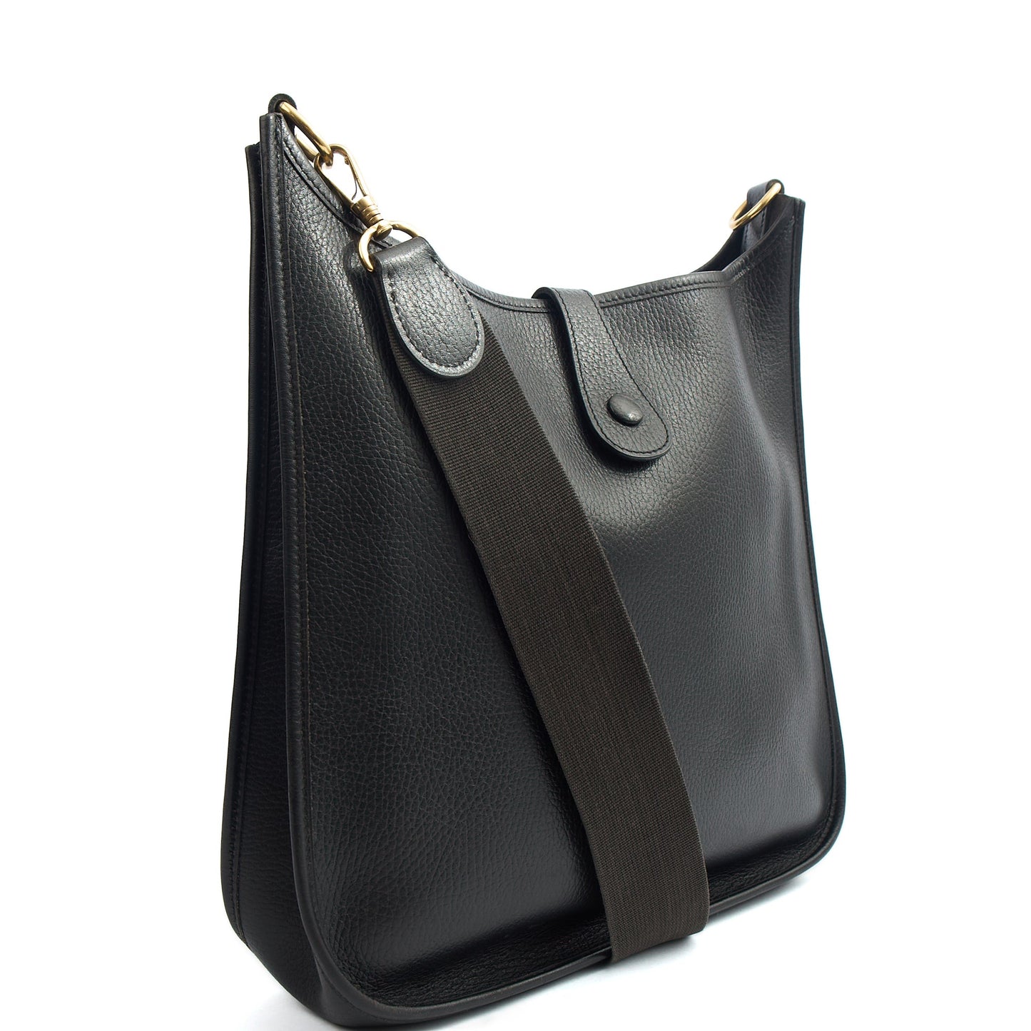 Hermes Evelyne 33 in Black, Togo Leather — Side View