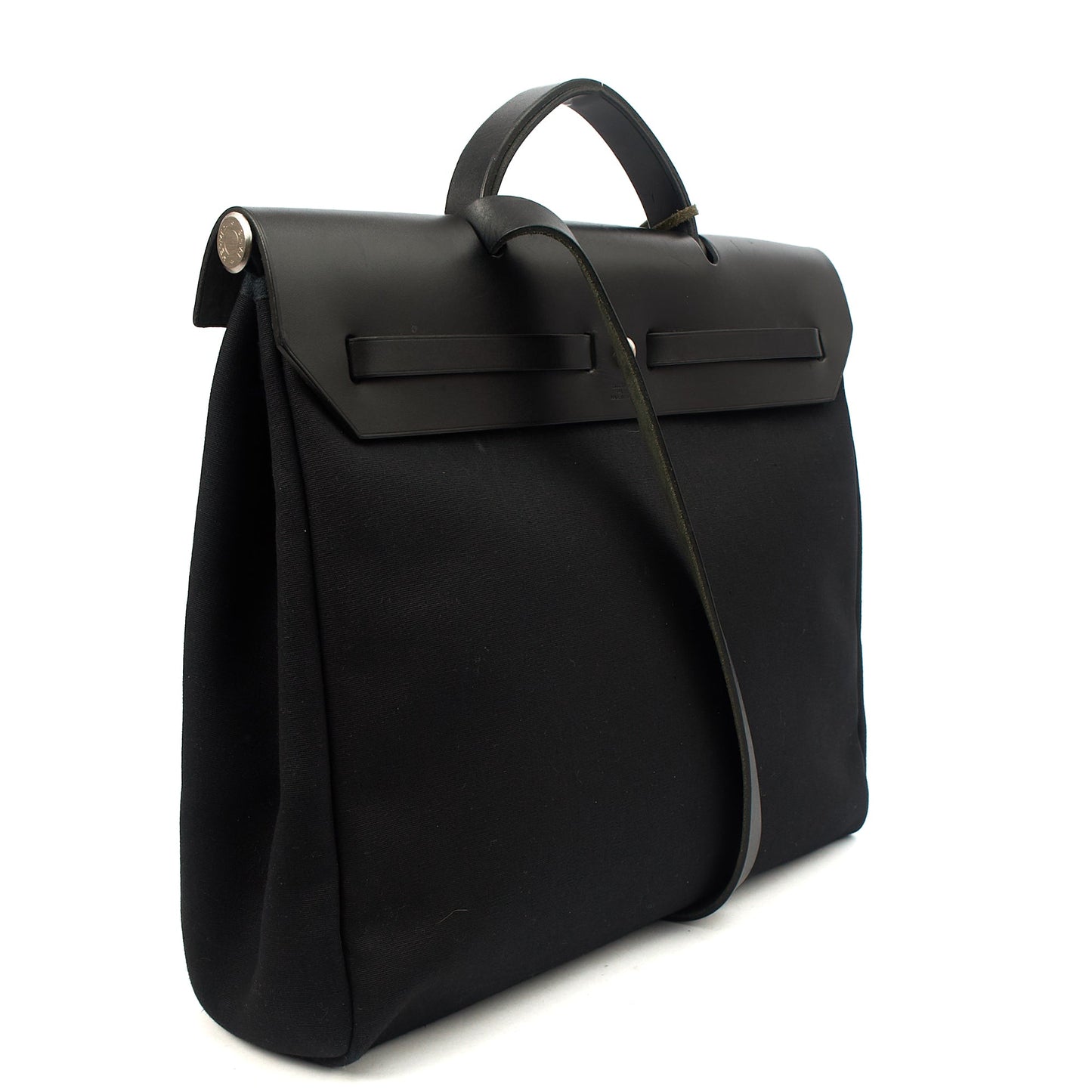Hermes Herbag Zip 39 in Black, Fabric — Alternate View 22