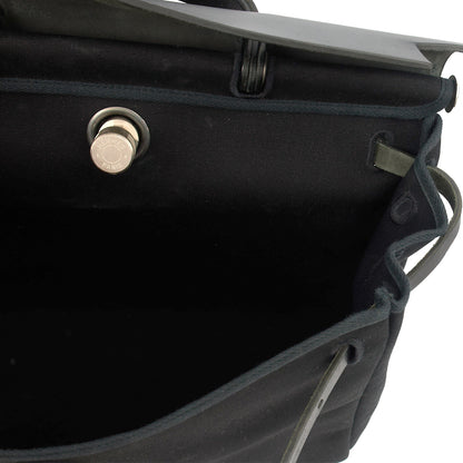 Hermes Herbag Zip 39 in Black, Fabric — Alternate View 10