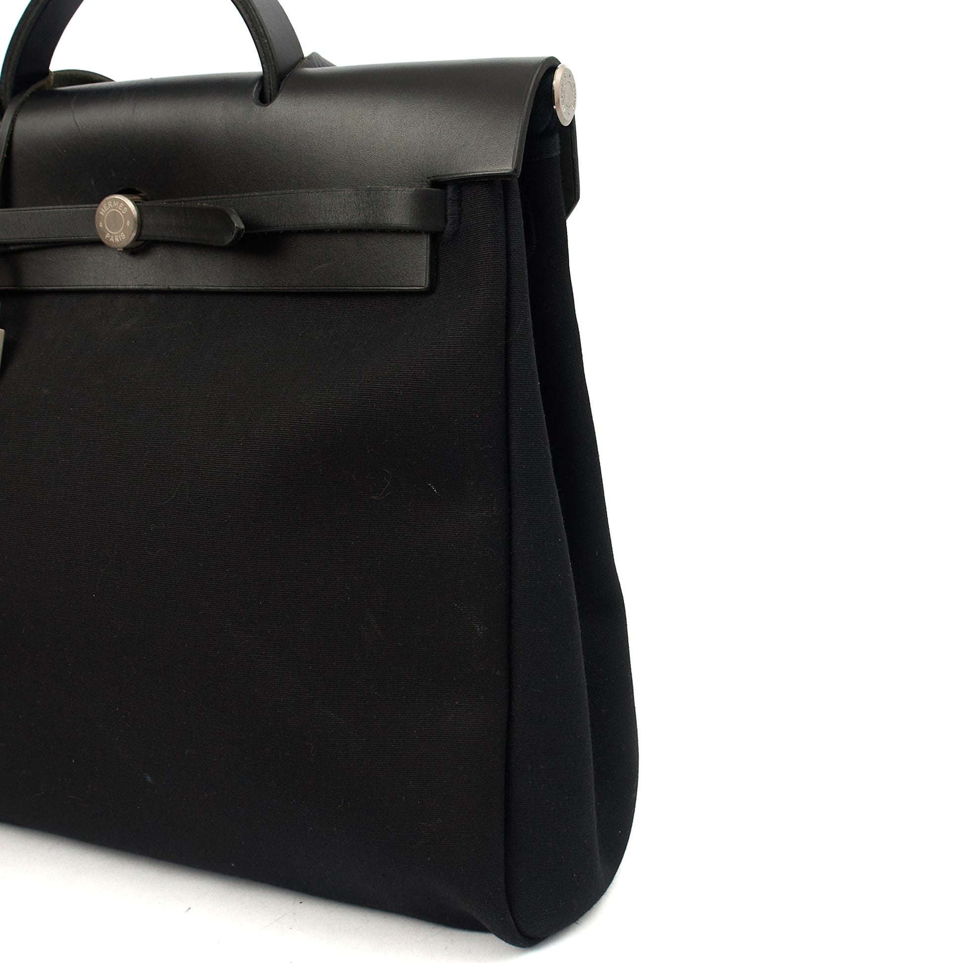 Hermes Herbag Zip 39 in Black, Fabric — Alternate View 17