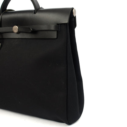 Hermes Herbag Zip 39 in Black, Fabric — Alternate View 27