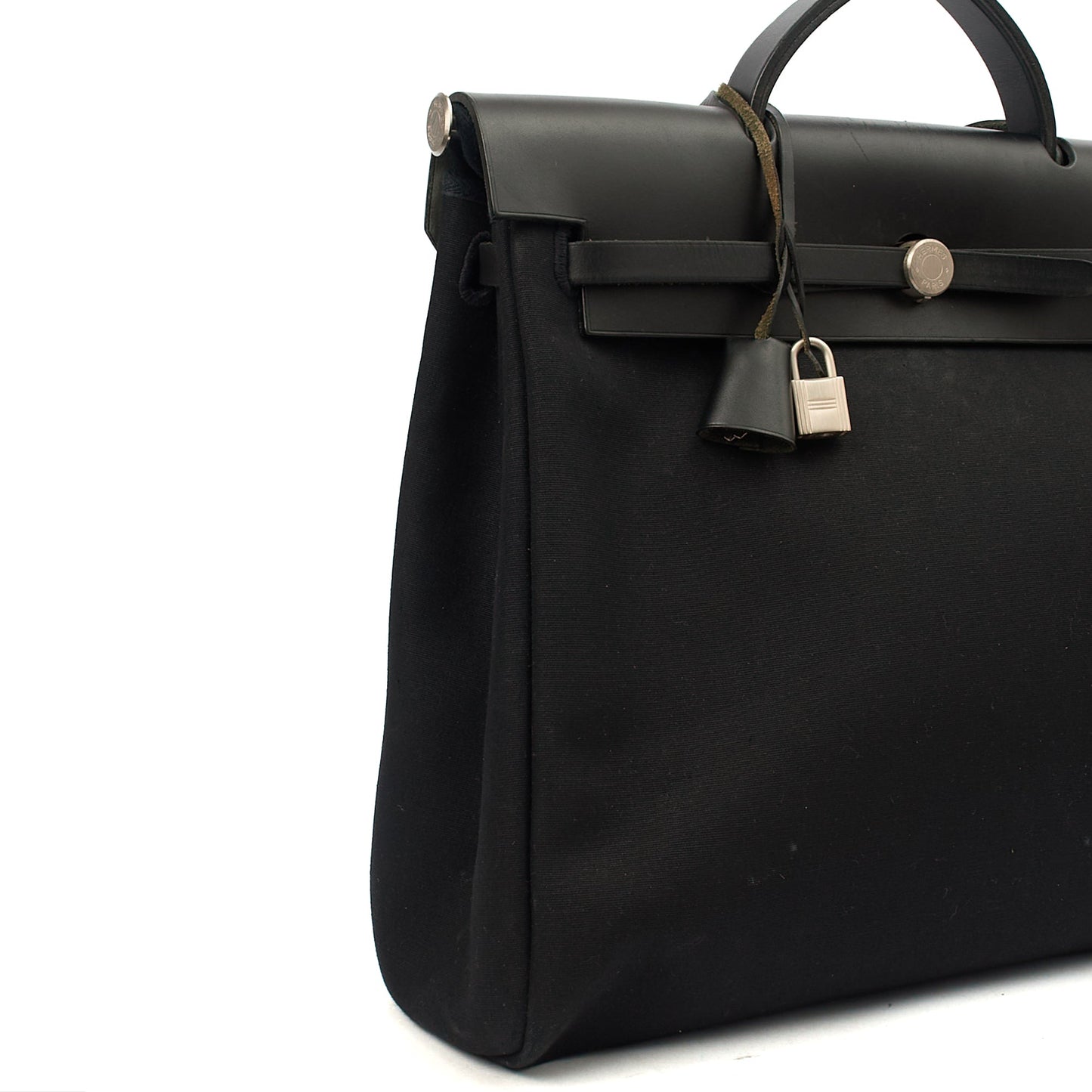 Hermes Herbag Zip 39 in Black, Fabric — Alternate View 29