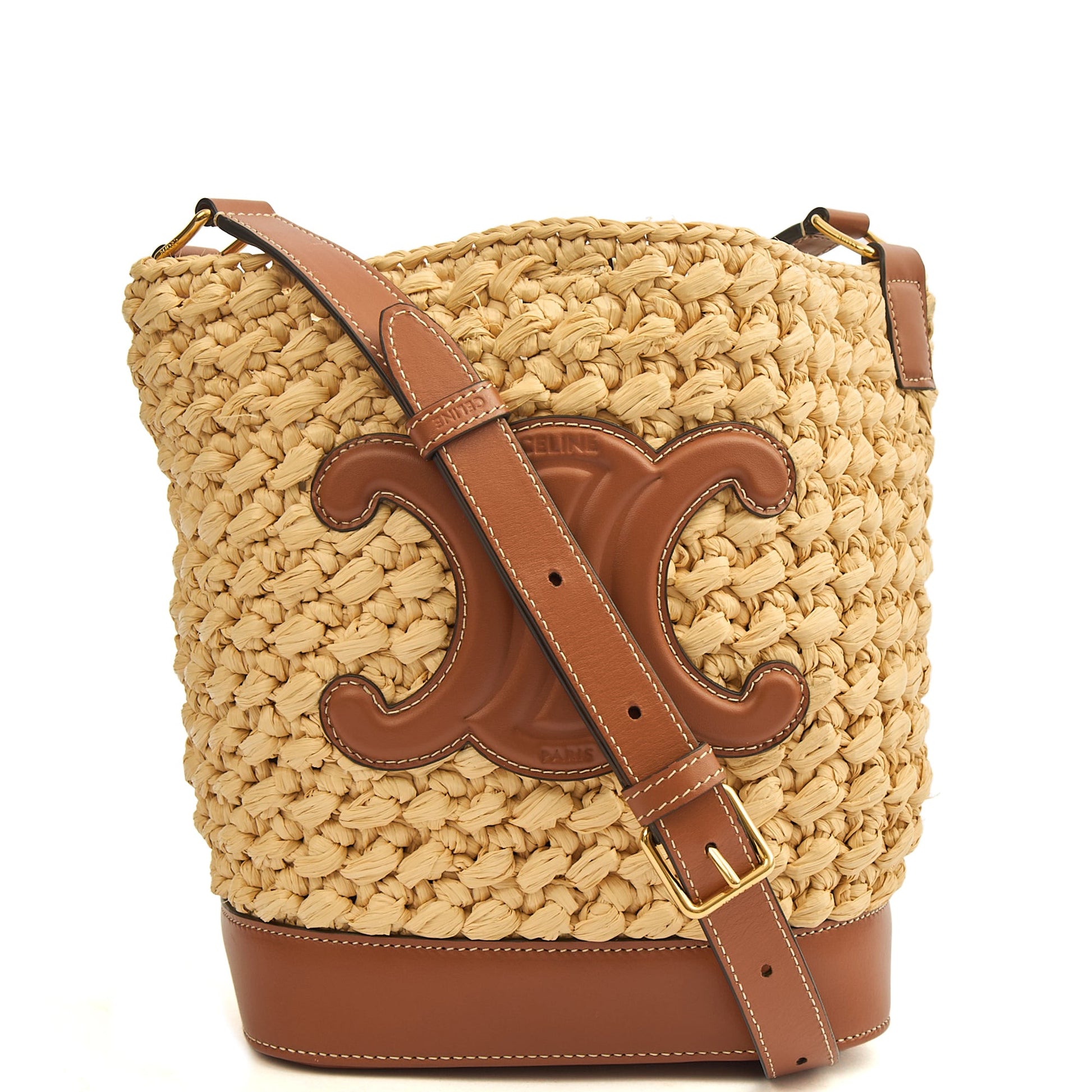 Celine Bucket Bag Tote in Neutral, Other — Front View