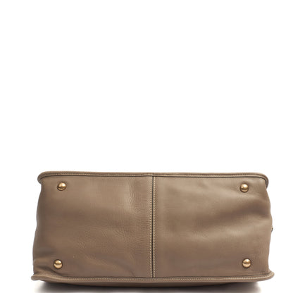 Prada Shoulder Bag Tote in Grey, Calfskin — Detail View