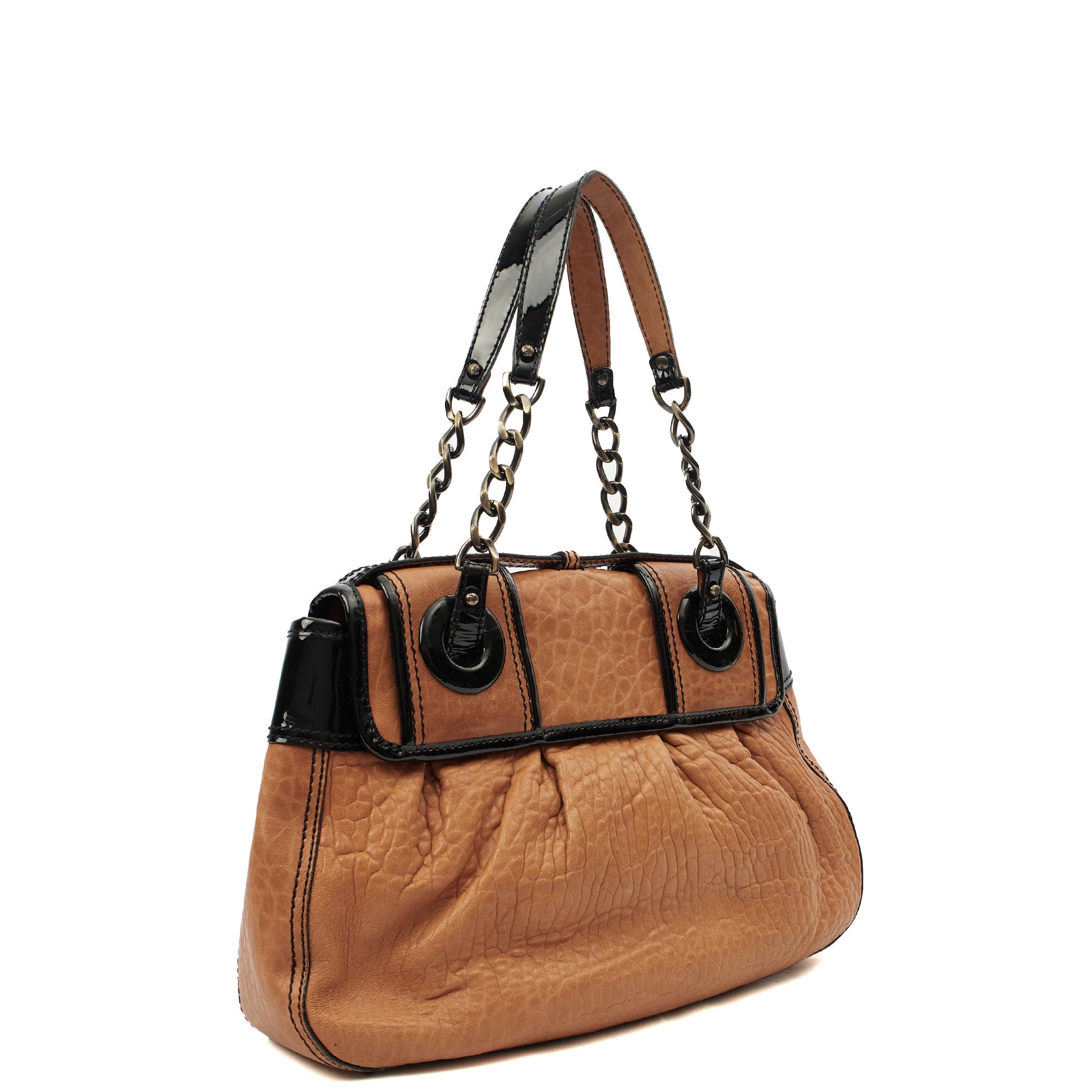 Fendi Shoulder Bag B Buckle Shoulder Bag in Brown, Leather — Alternate View 8