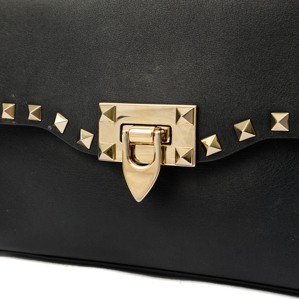 Valentino Cross Body Rockstud Crossbody Bag - Small in Black, Leather — Lifestyle View