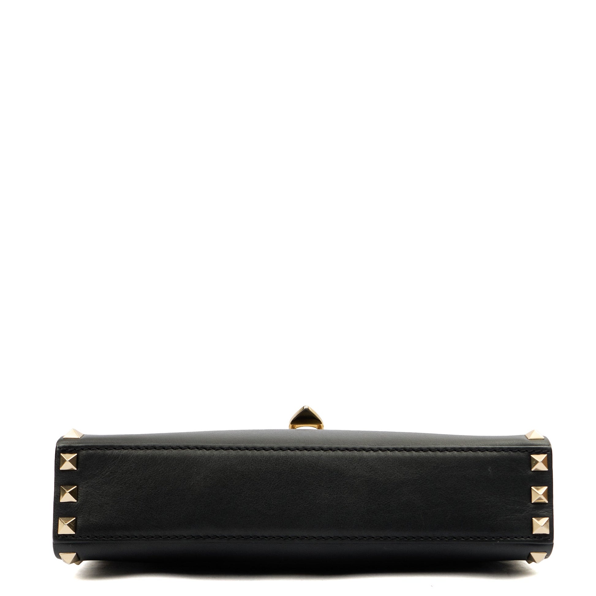 Valentino Cross Body Rockstud Crossbody Bag - Small in Black, Leather — Detail View