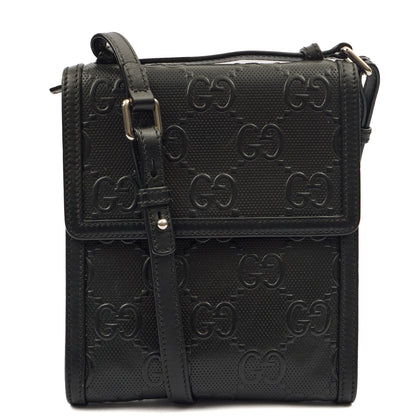 Gucci Cross Body Messenger in Black, Leather — Front View