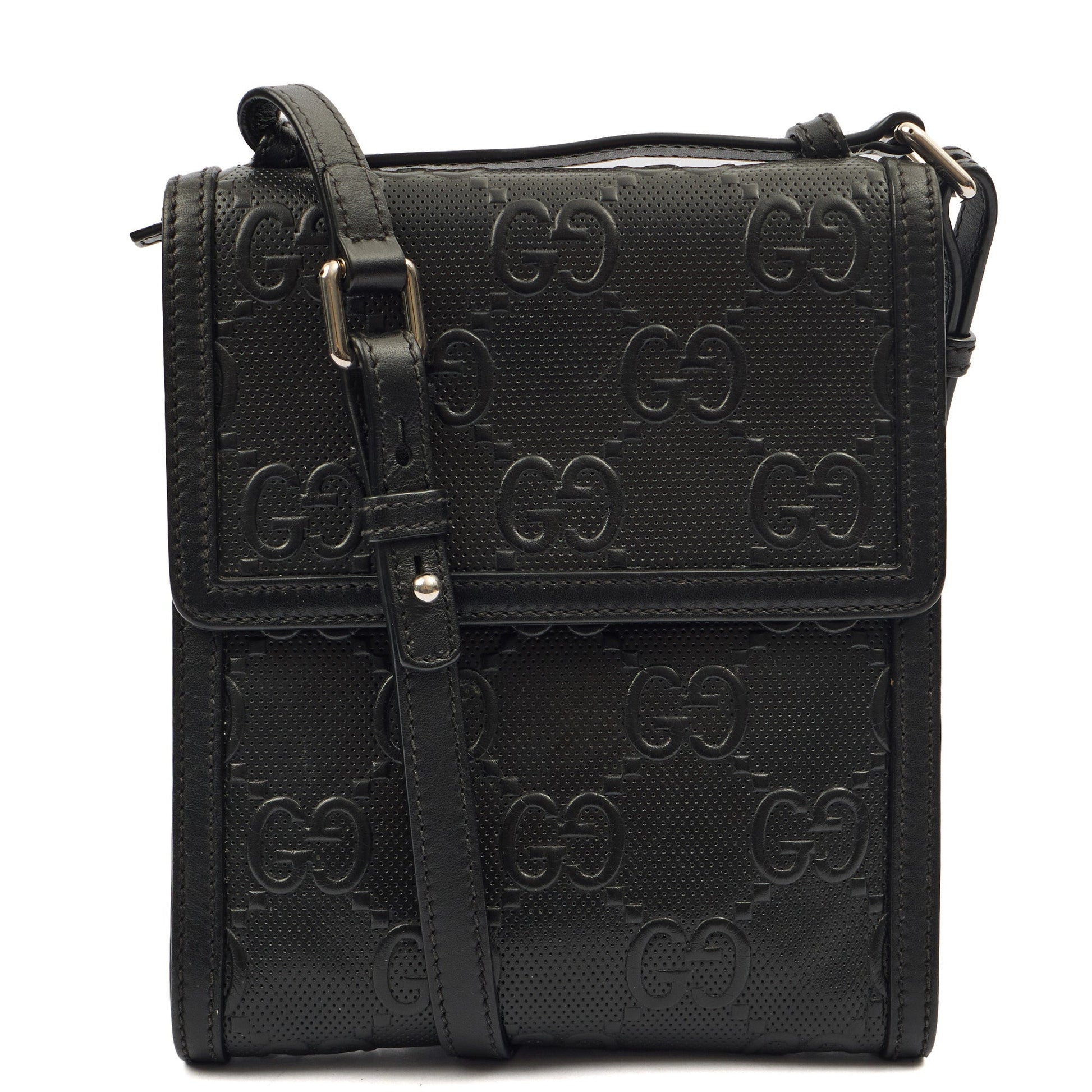 Gucci Cross Body Messenger in Black, Leather — Alternate View 7
