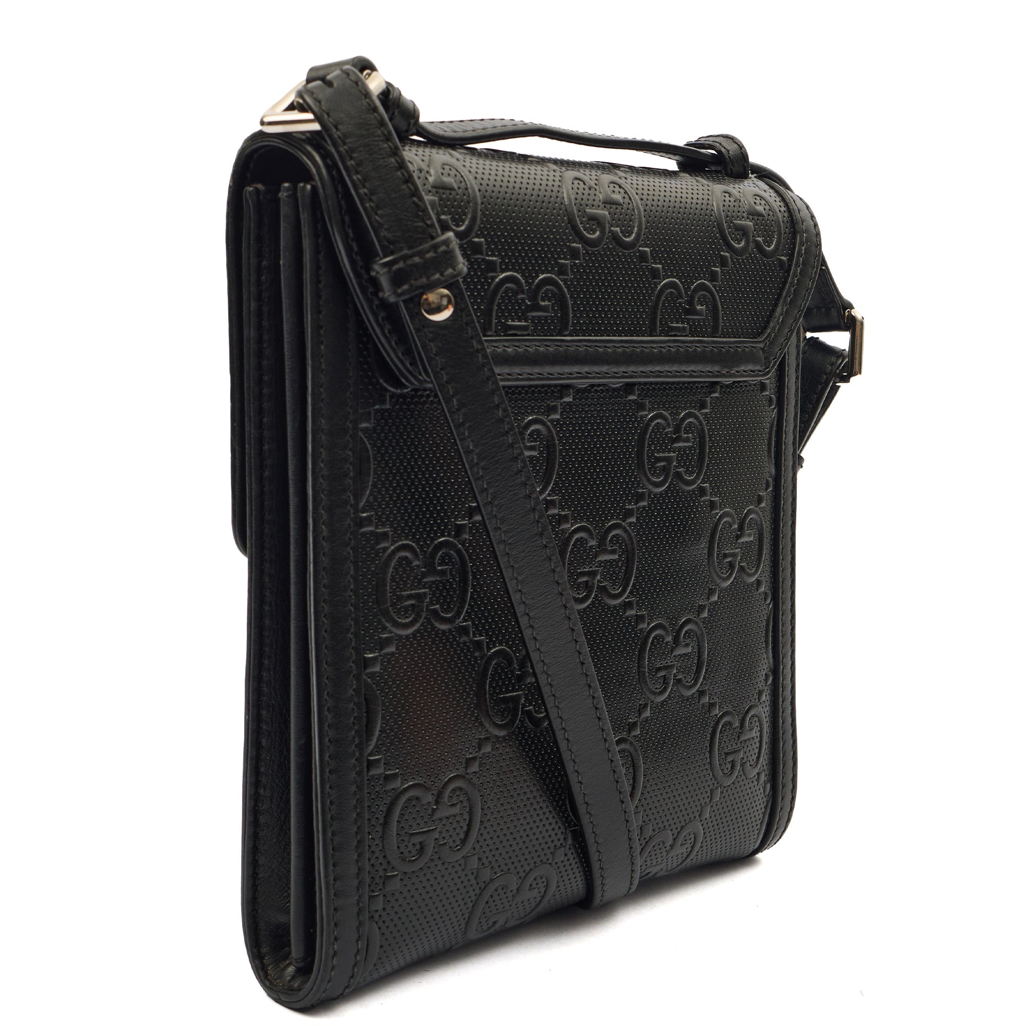 Gucci Cross Body Messenger in Black, Leather — Alternate View 8