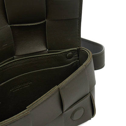 Bottega Veneta Cross Body Cassette Belt Bag in Green, Intrecciato Nappa — Alternate View 12