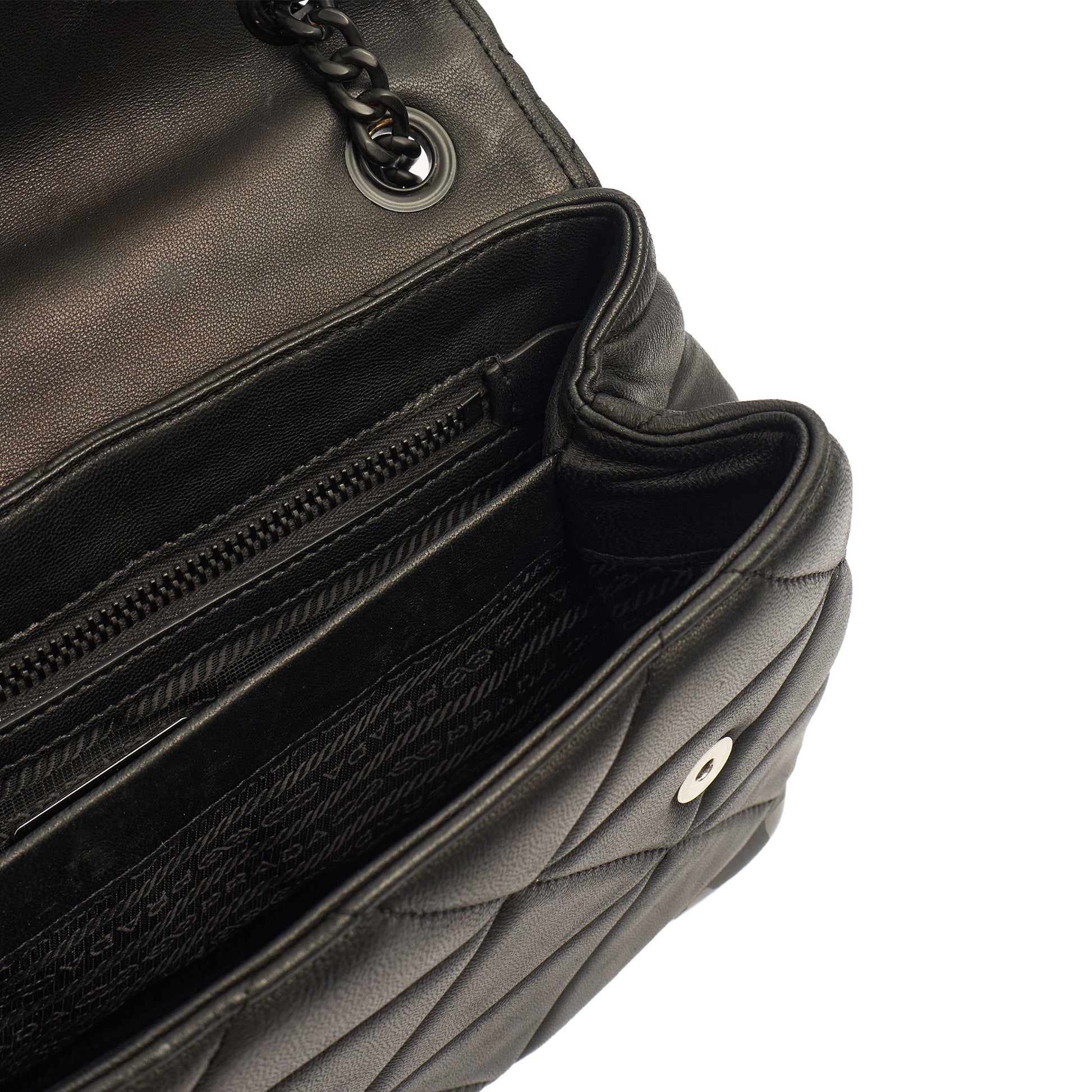 Prada Shoulder Bag Spectrum Zip Shoulder Bag in Black, Calfskin — Alternate View 7