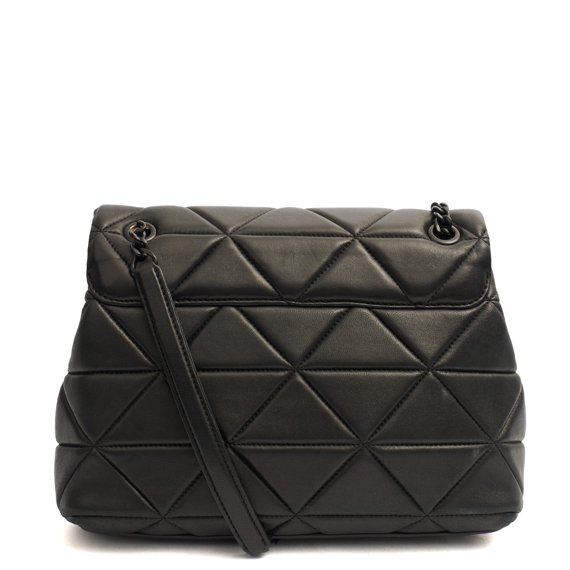 Prada Shoulder Bag Spectrum Zip Shoulder Bag in Black, Calfskin — Top View