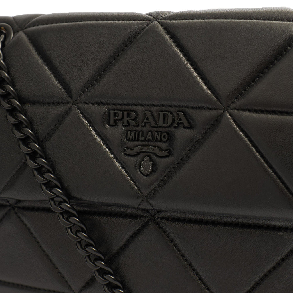 Prada Shoulder Bag Spectrum Zip Shoulder Bag in Black, Calfskin — Lifestyle View