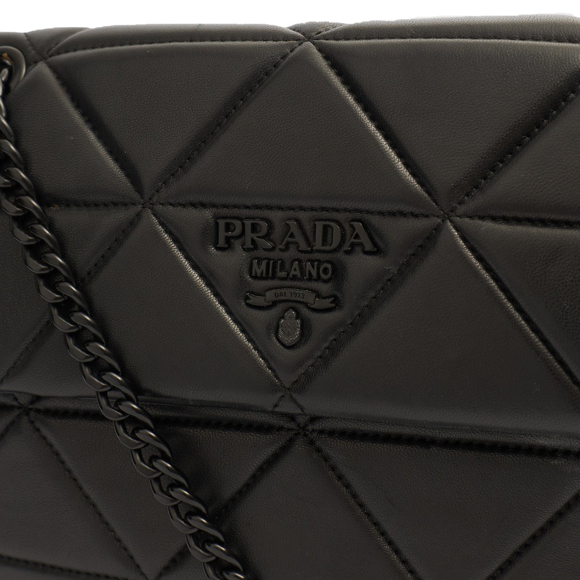Prada Shoulder Bag Spectrum Zip Shoulder Bag in Black, Calfskin — Lifestyle View